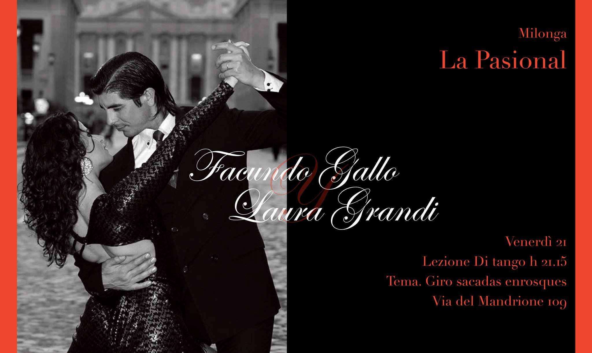 Lezione con Facundo Gallo y Laura Grandi a La Pasional
