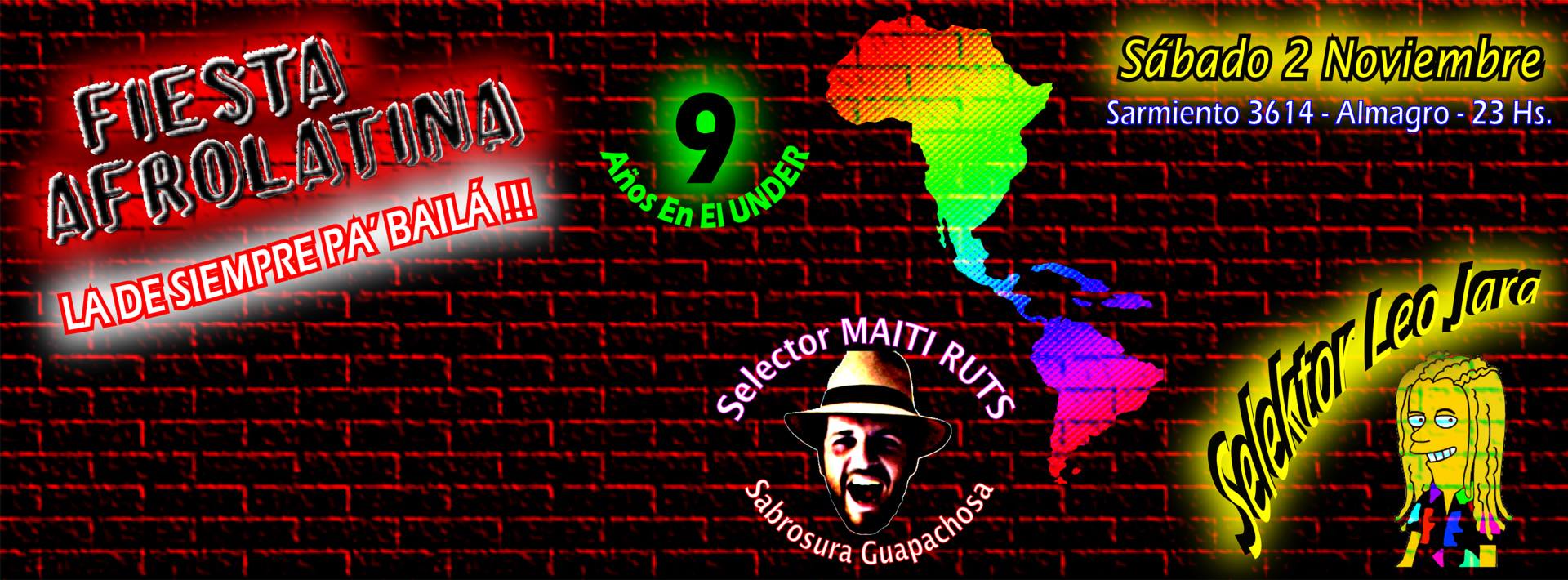Sab. 2 Nov. FiEsTA AFRoLaTiNA La De Siempre Pa' Bailá !!!