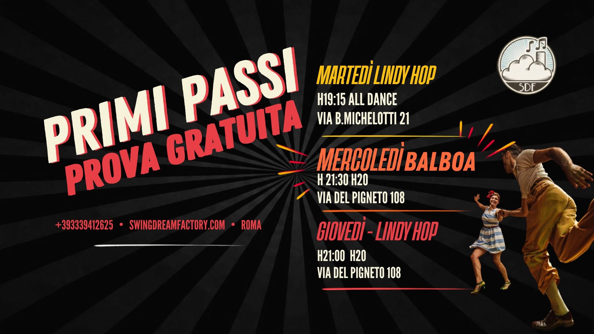 BALBOA PRIMI PASSI - Lezione Gratuita - SWING DREAM FACTORY, ROMA