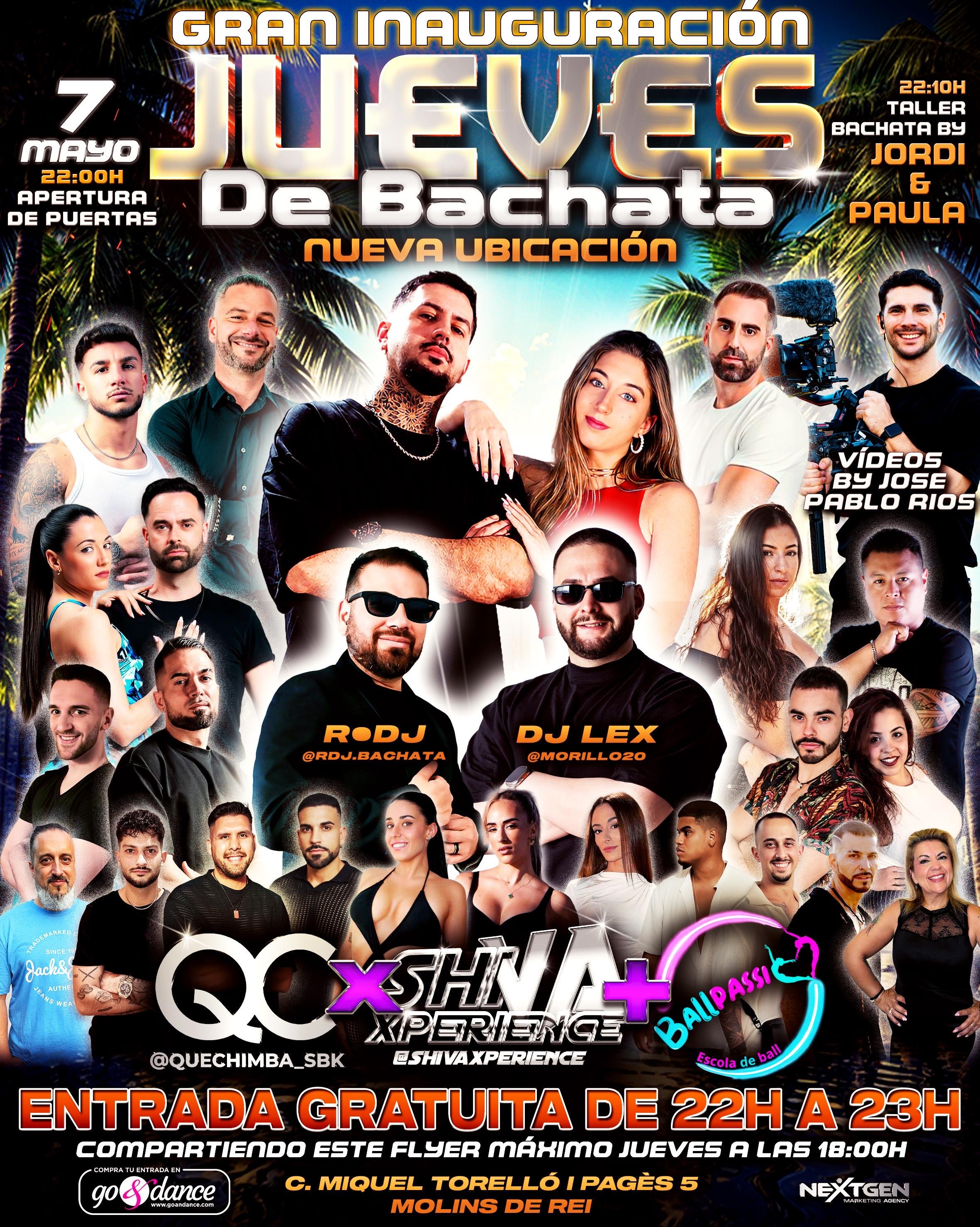 🔥🔥 JUEVES DE BACHATA CON ENTRADA GRATUITA* 🔥🔥 QC x SHIVA + BALLPASSIÓ 🔥🔥
