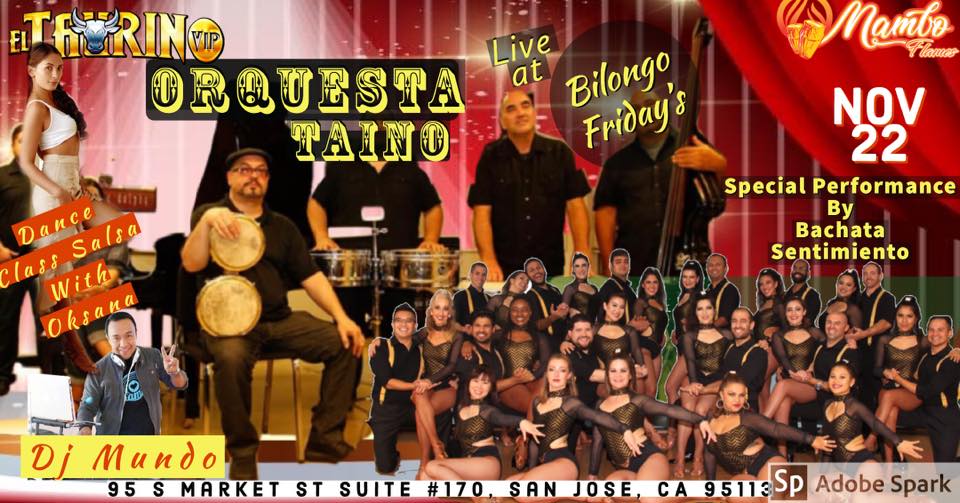 Orquesta Taino live At Bilongo Friday’s