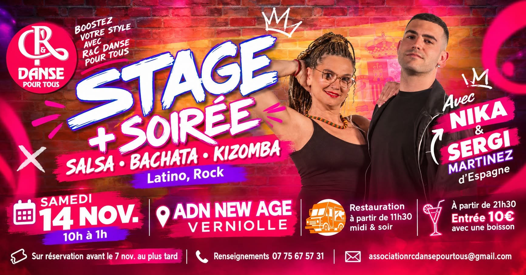 Stages et soirée - Latino Rock