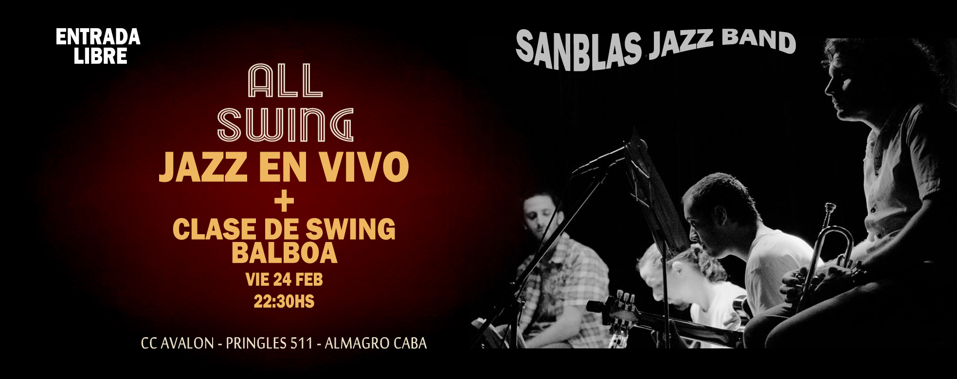 All Swing - Viernes Jazz en vivo entrada libre + clase de swing