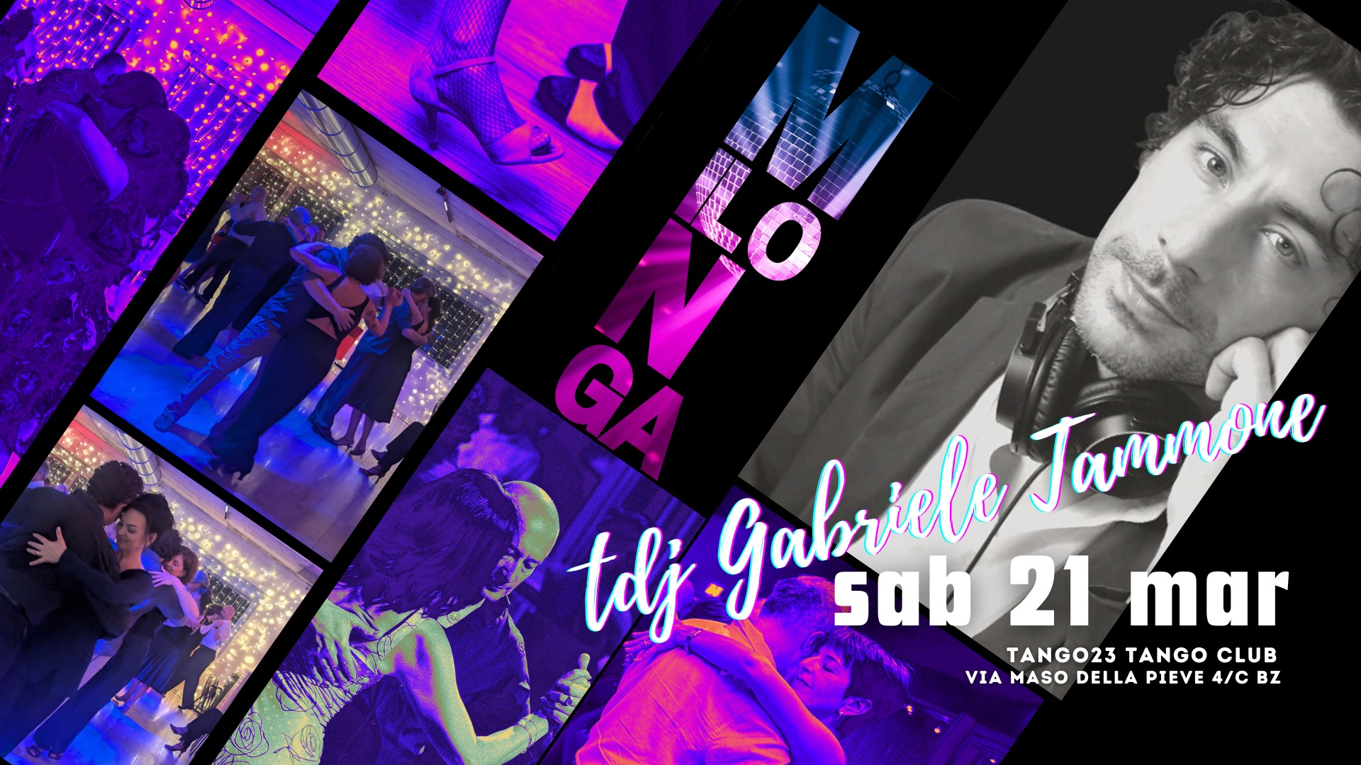 Abrazame! La milonga del Sabato. Tdj Gabriele Tammone