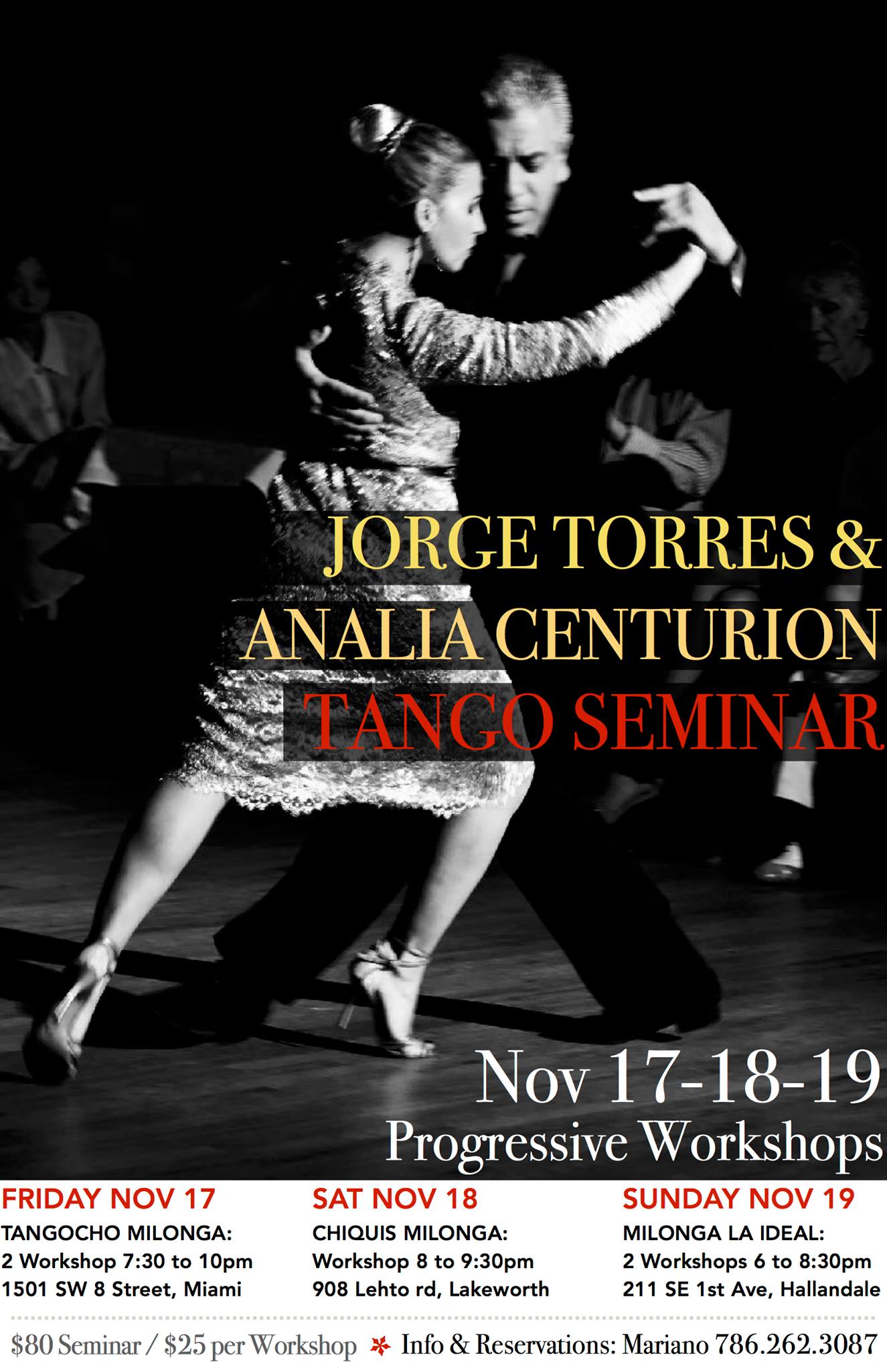 Jorge Torres & Analia Centurion tango seminar