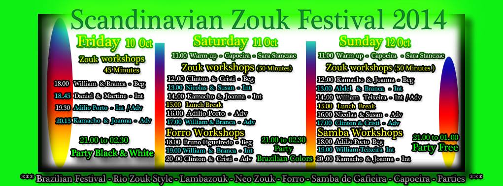 Scandinavian Zouk Festival - Oslo, 10-12.Oct.!