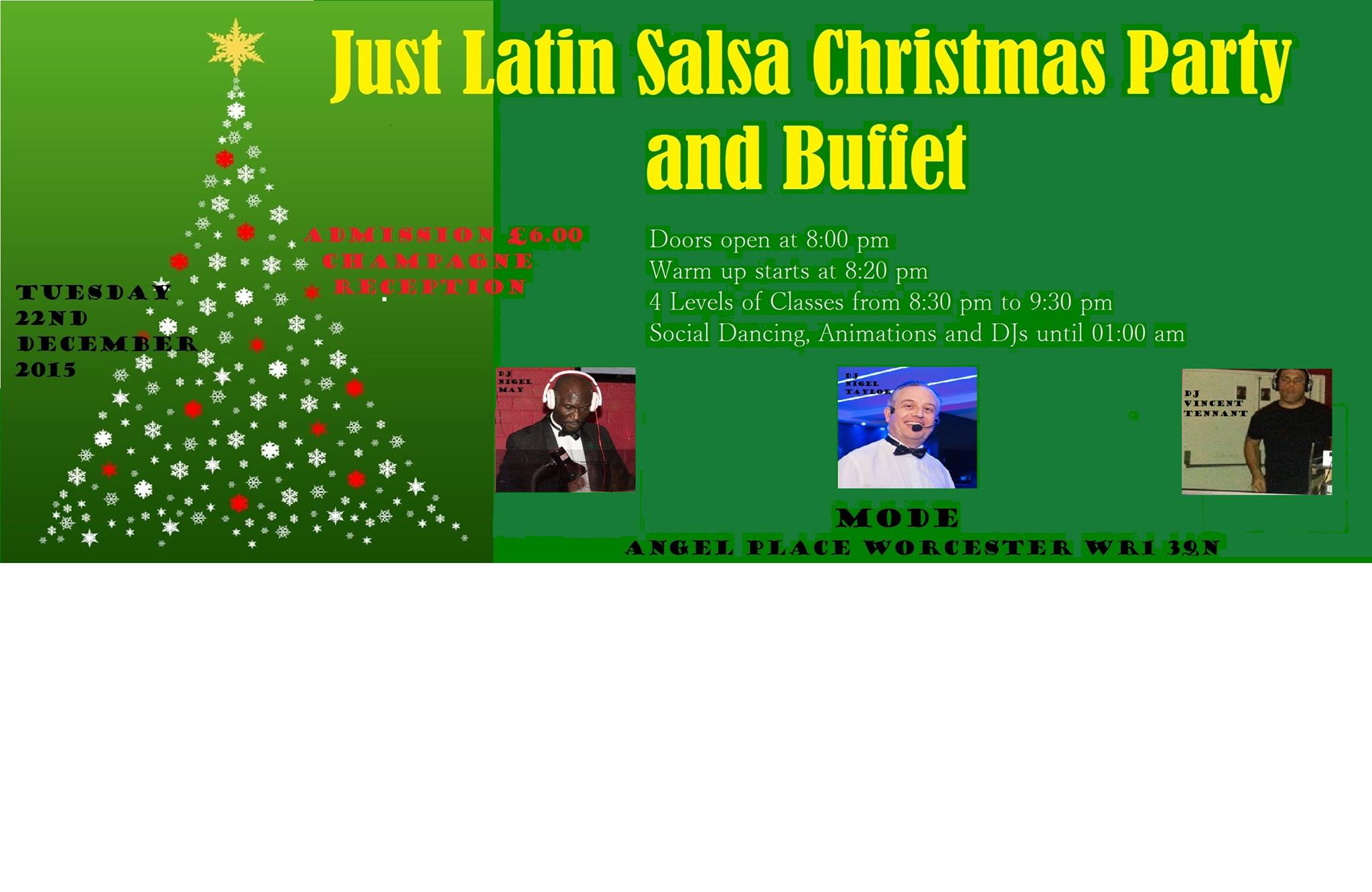 Just Latin Salsa Christmas Party and Buffet