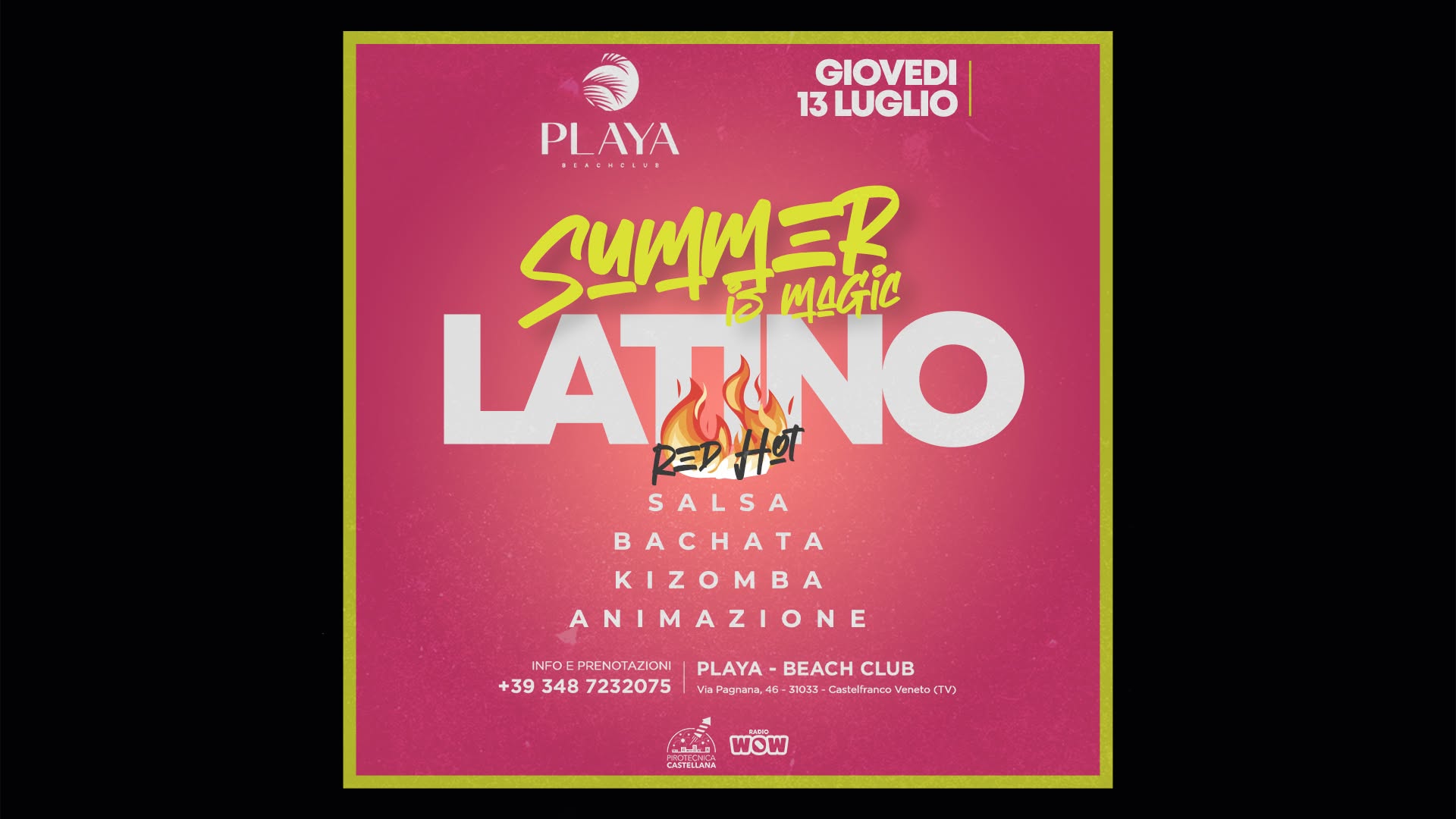 PLAYA LOCA LATINOใป๐๐๐ฟ ๐๐๐ใปIL GIOVEDI' 13.07