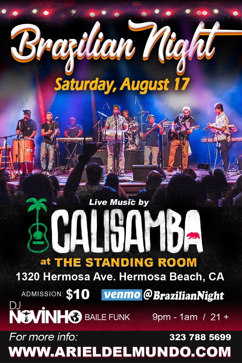 Brazilian Night with CaliSamba in Hermosa Beach at Standing Room