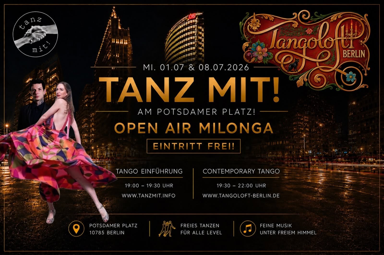 TANZ MIT! - Tango Open Air Milonga und Einführung Nr.1
