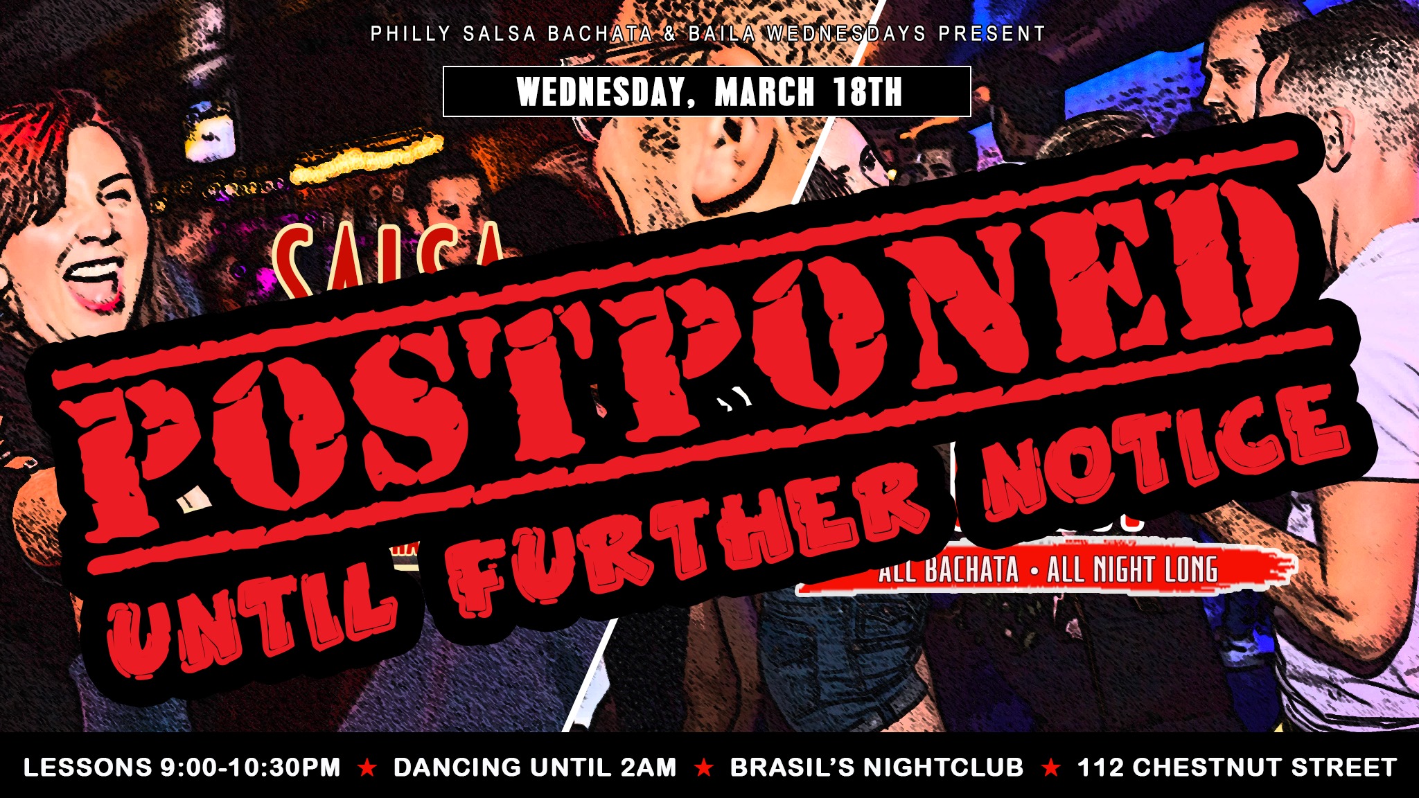 Cancelled: Salsa Room vs. 100% Bachata Room @Brasil's