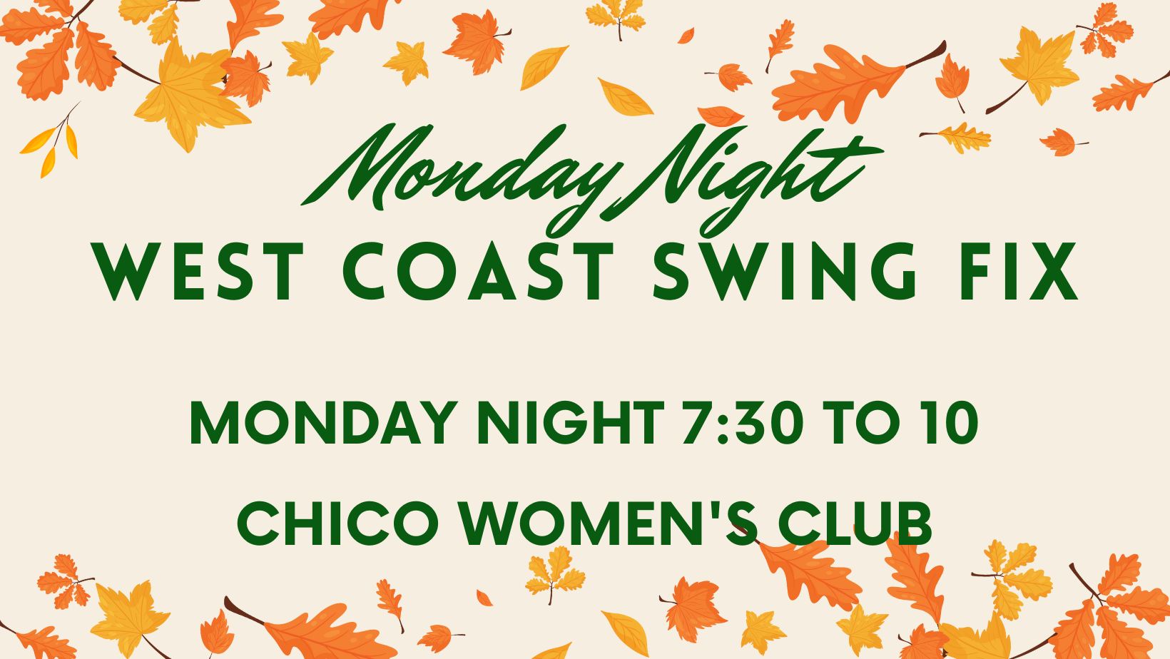 Monday Night West Coast Swing Fix