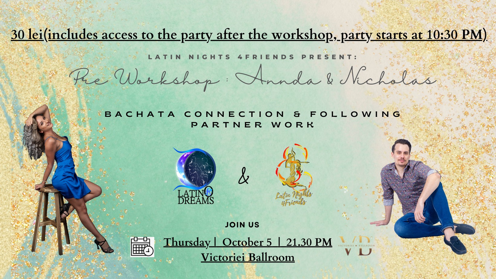 Workshop - Bachata Connection & Following Partner Work by Latino Dreams & Latin Nights 4friends