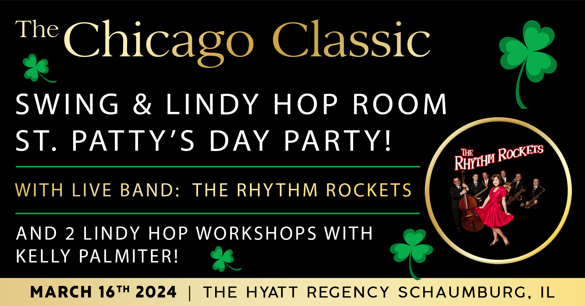 ST. PATTY'S DAY SWING & LINDY HOP PARTY WITH THE RHYTHM ROCKETS & KELLY PALMITER!