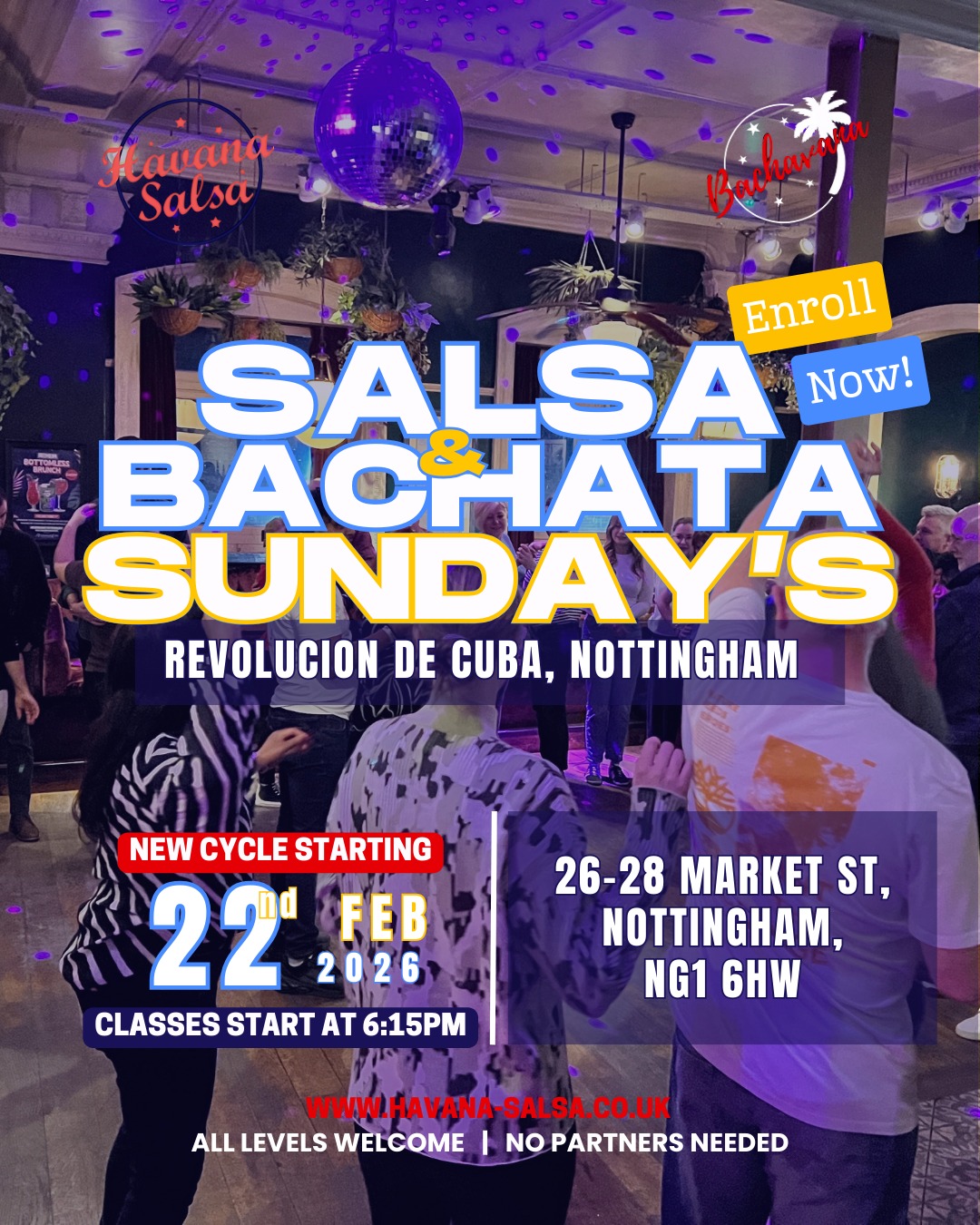 π₯ Salsa & Bachata Sundays right in Nottingham's heart! π₯