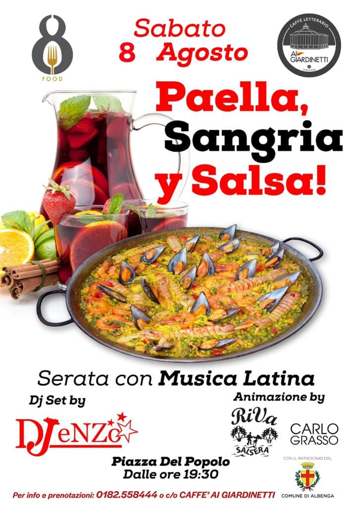 PAELLA SANGRIA Y SALSA