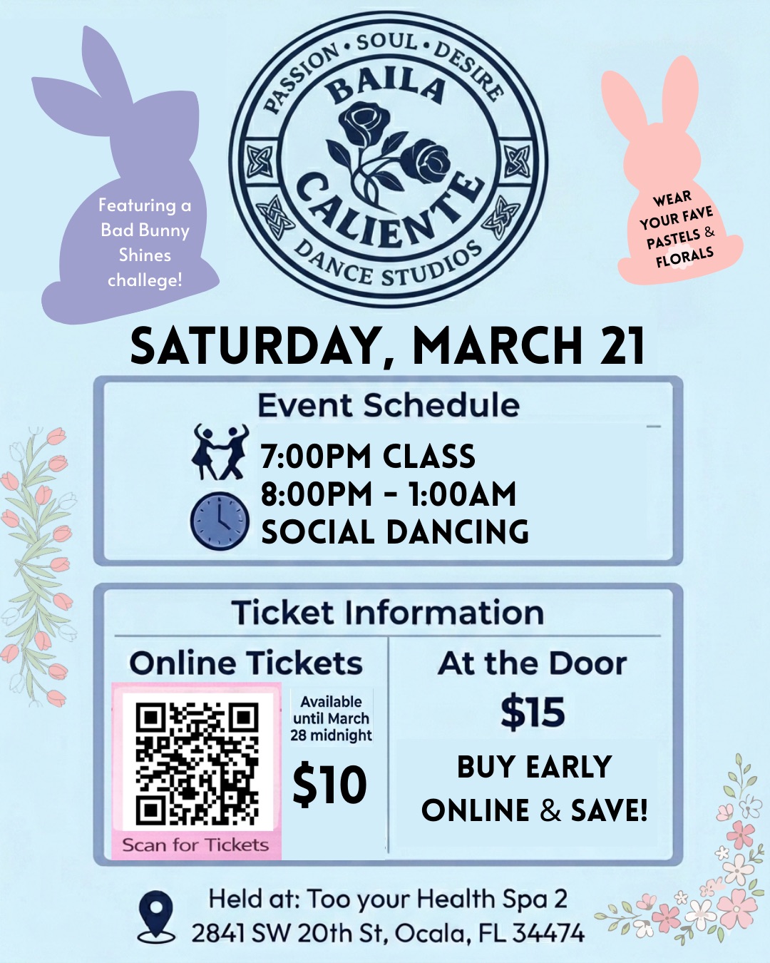 March floral Salsa Bachata Social