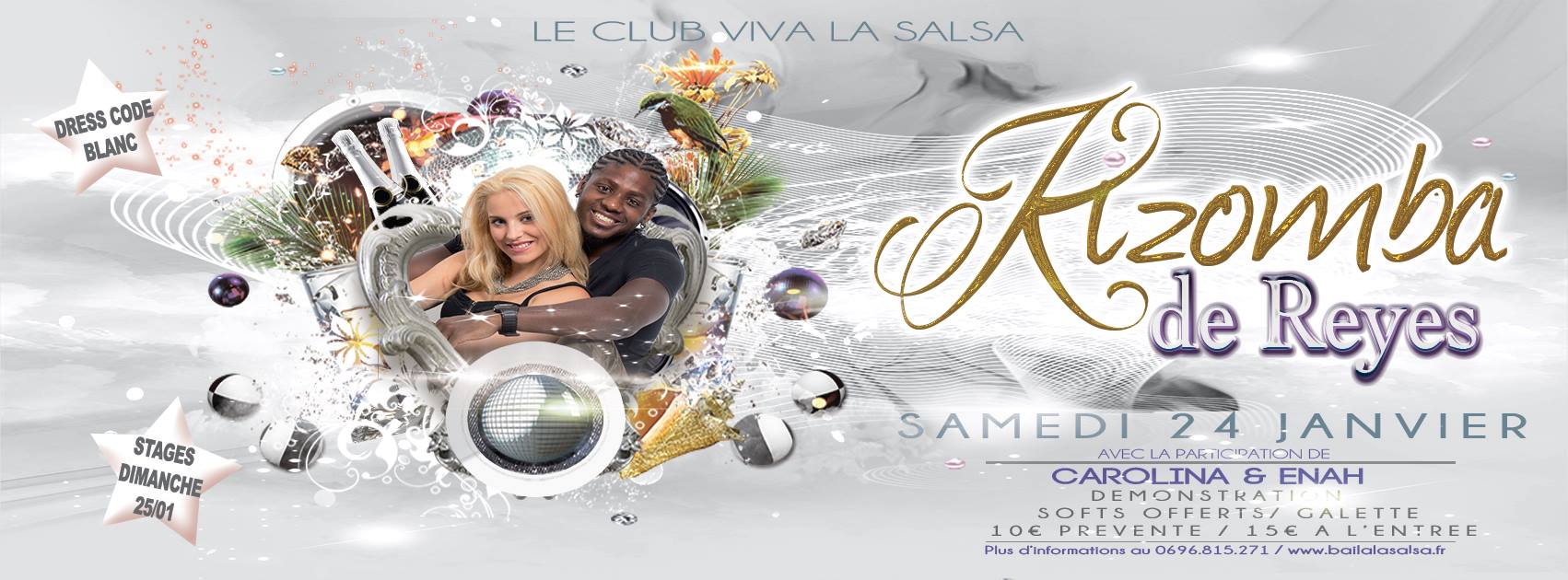 KIZOMBA DE REYES Stages intensif et soirée Kizomba avec Carolina et Enah
