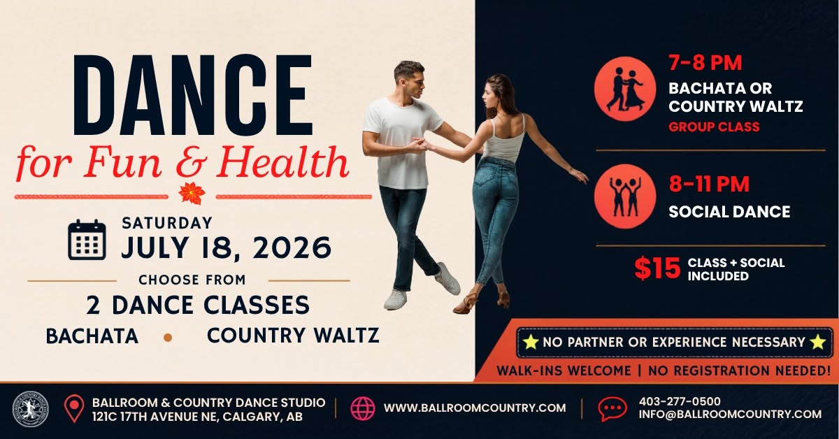 Dance for Fun & Health: Bachata & Country Waltz Classes