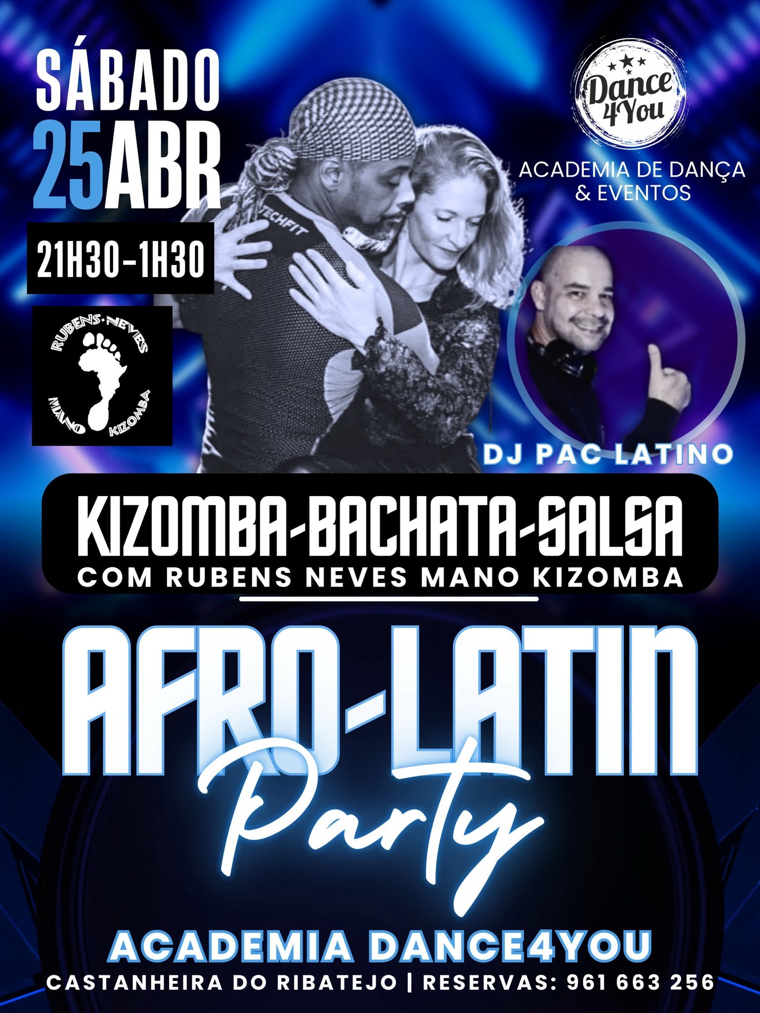 AFRO LATIN PARTY KIZOMBA-BACHATA-SALSA DANCE4YOU