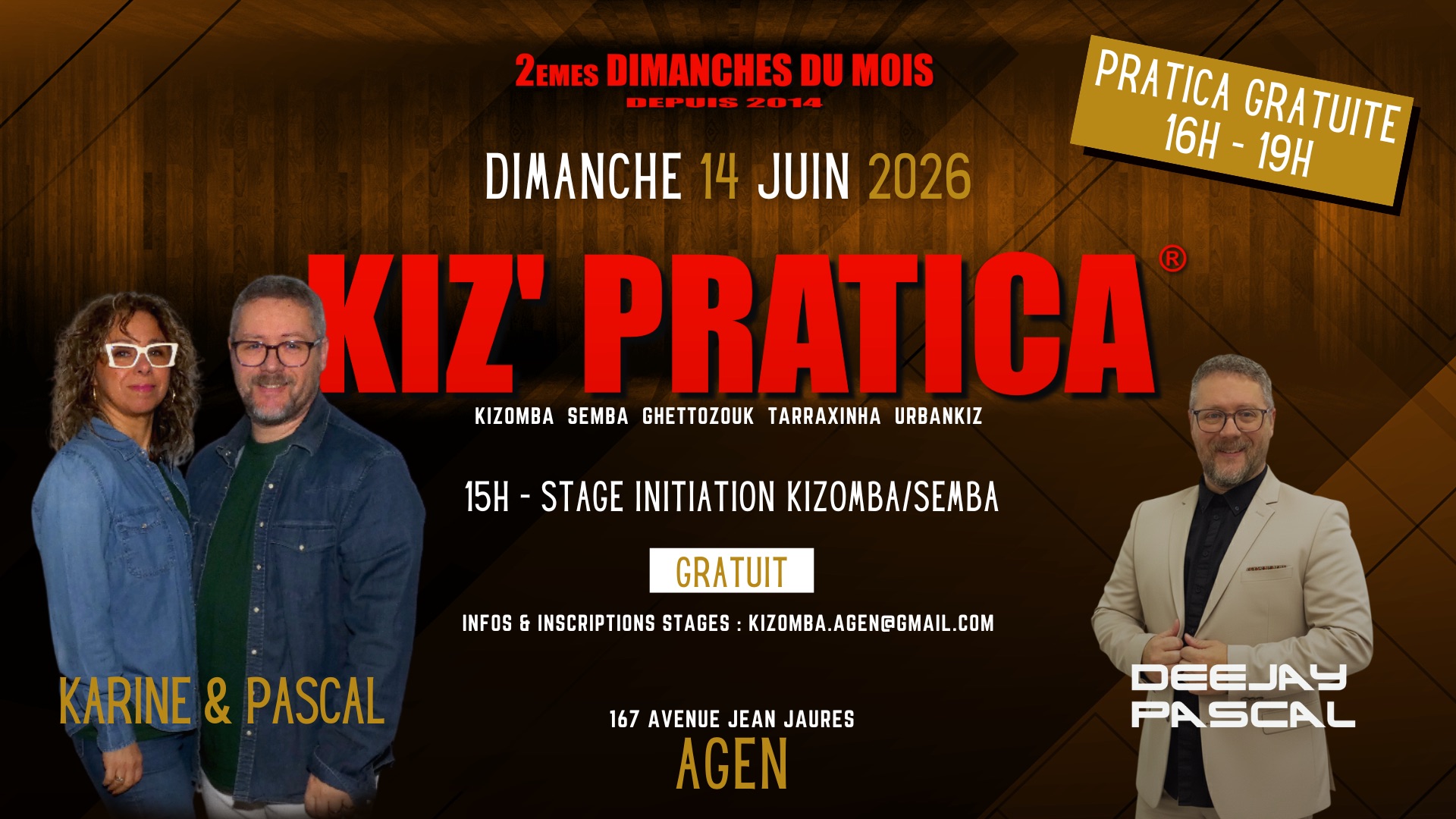 KIZ'PRATICA JUIN - INITIATION KIZOMBA SEMBA - Karine & Pascal
