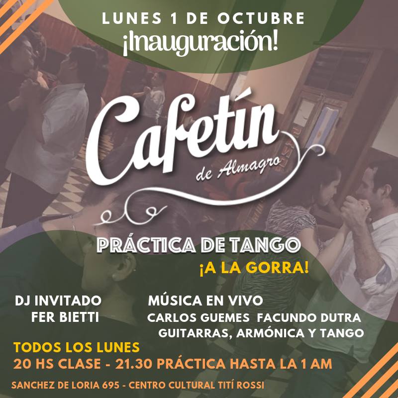 Inauguración Cafetín de Almagro - práctica de tango