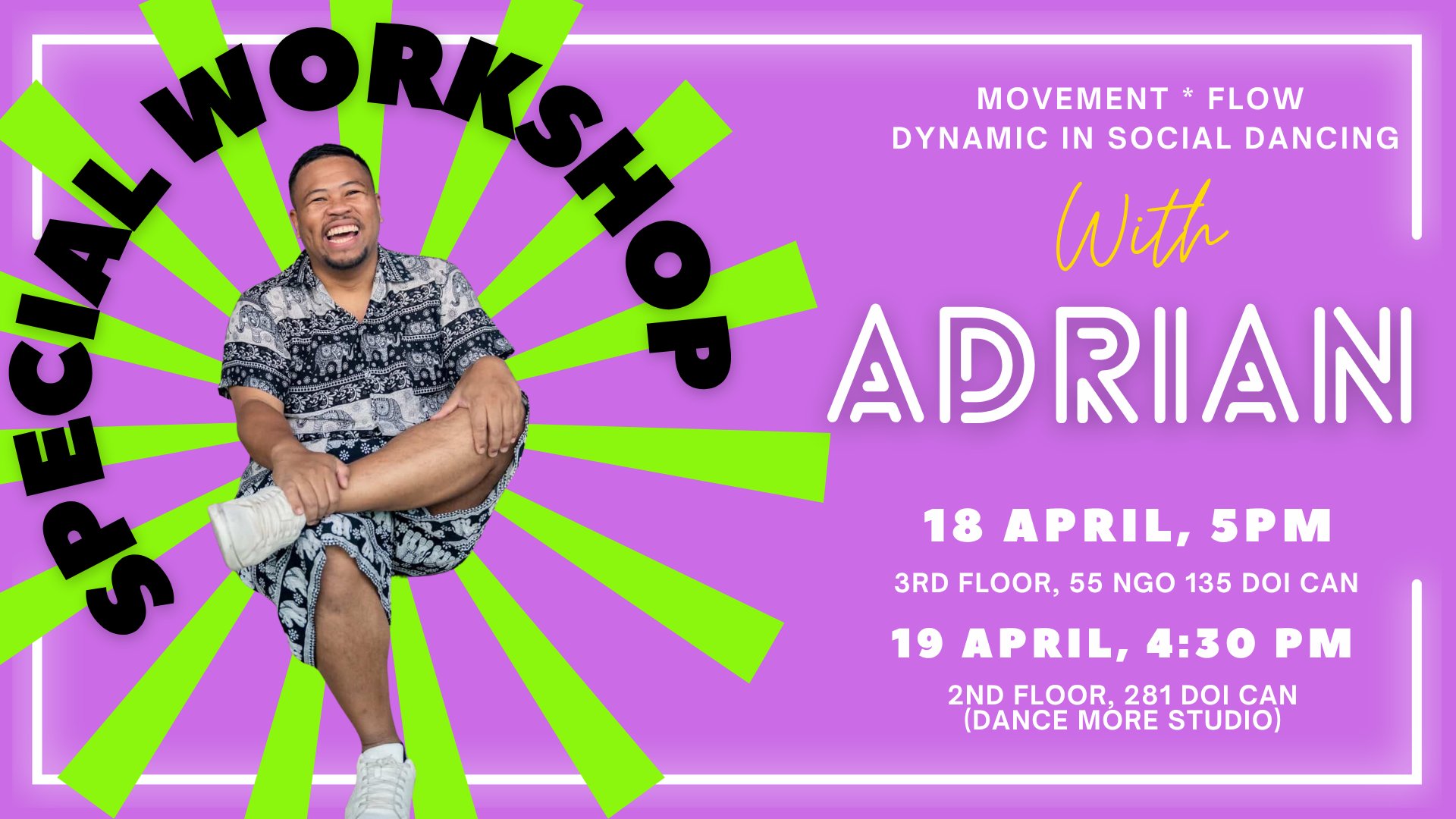 Workshop: Magic in social dancing with Adrian (US)