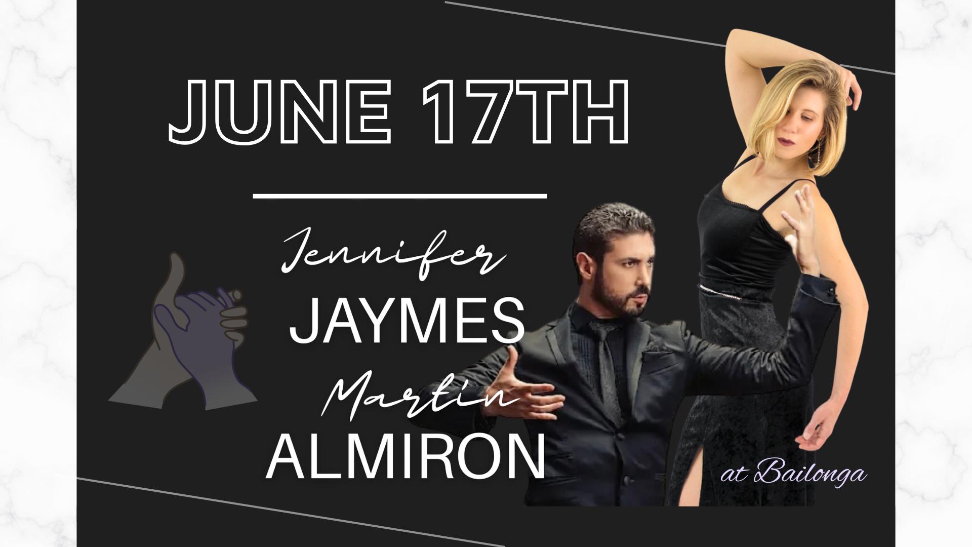 Wednesday Tango: Special Guest Instructors Jennifer Jaymes & Martín Almirón at Bailonga