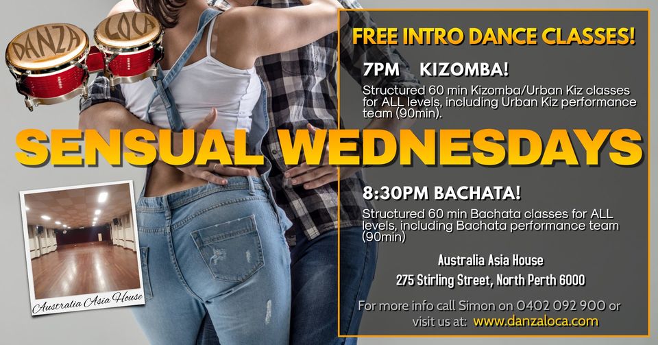 Sensual Wednesdays! Bachata and Kizomba classes