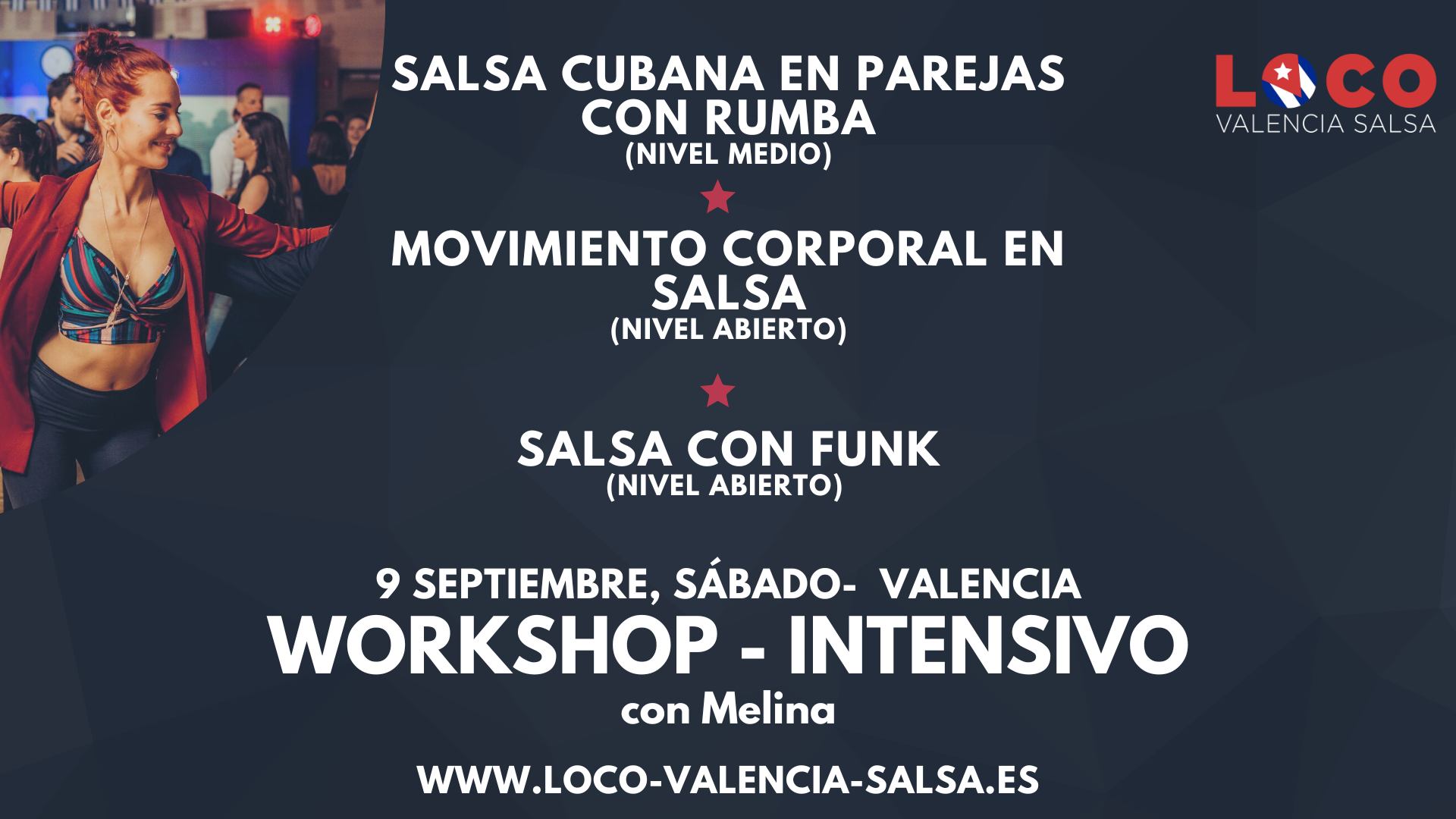 Intensivo: Salsa con Rumba Movimiento Corporal Salsa con Funk con Melina