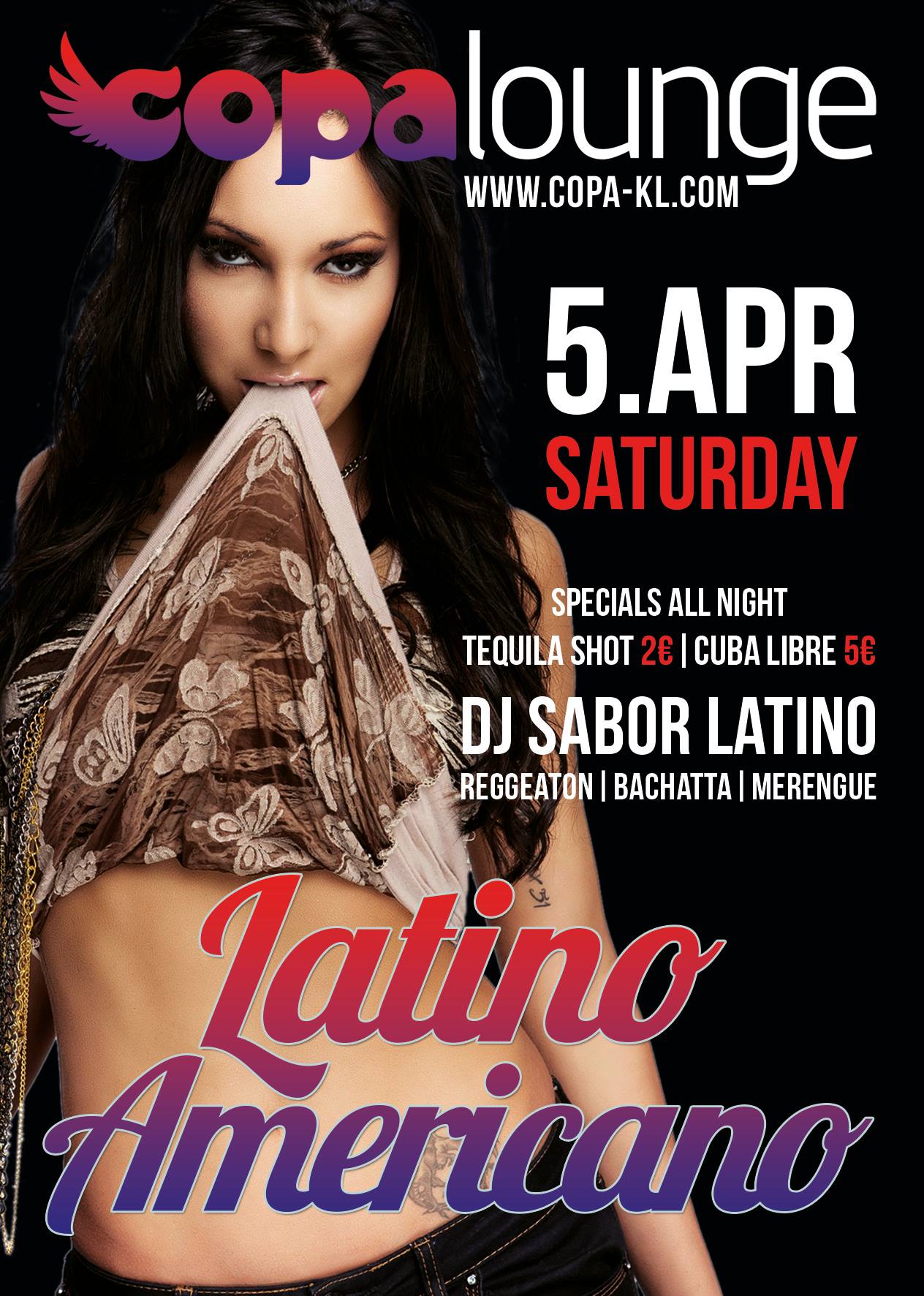 APRIL LATINO AMERICANO PARTY in COPALOUNGE in the mix Dj Sabor Latino !!!