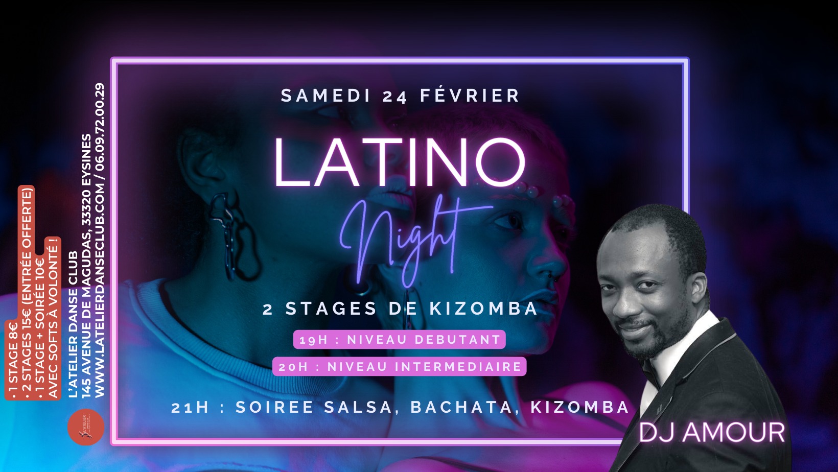 2 stages de Kizomba & Soirée Latino'Night avec Amour