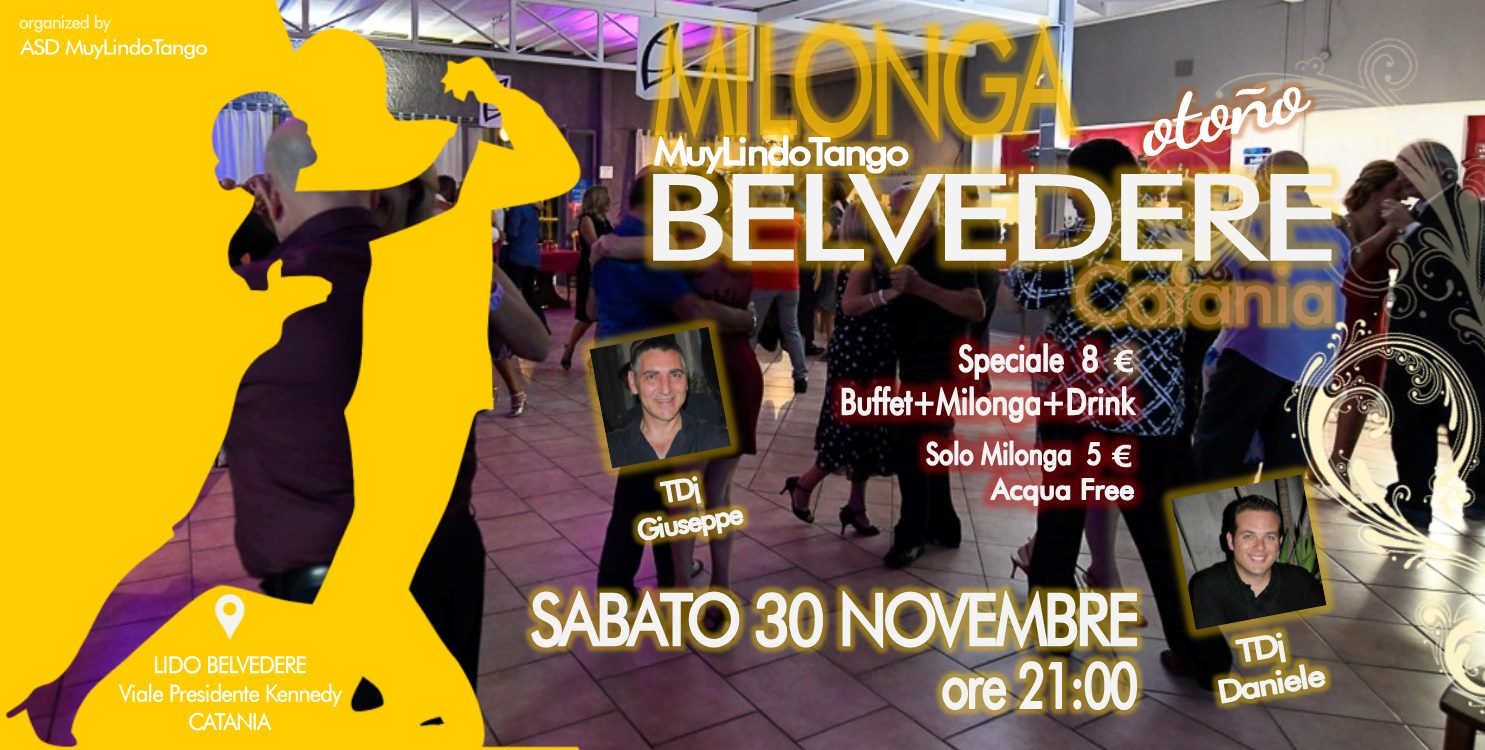 Milonga Belvedere - Sabato 30 Novembre - MuyLindoTango