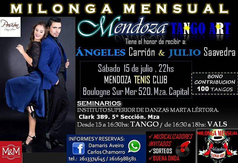 Milonga TANGO ART 15 de julio Mendoza