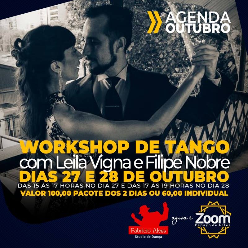 Workshop de tango com Leila Vigna e Filipe Nobre