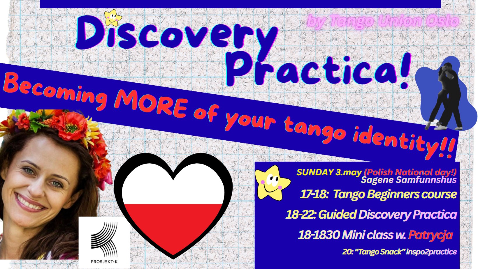 3.May(polish day!) Discovery Practica w. Patrycja! (almost-free tango beginnersclasses)