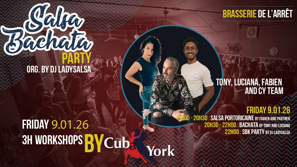 CubaYork Dance School and DJ Ladysalsa SB Party with workshops