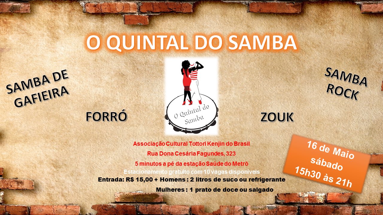O QUINTAL DO SAMBA - Edição de Maio