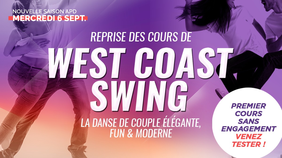 Rentrée Swingside - Cours de danse de couple - West Coast Swing