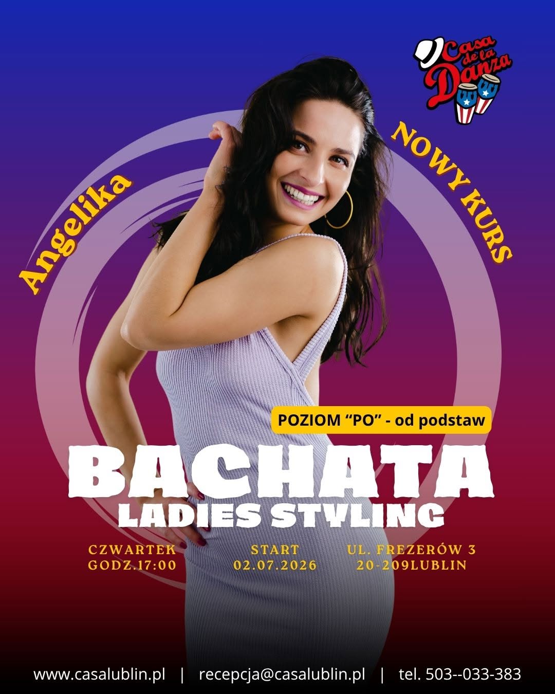 NOWY KURS ☀️ BACHATA LADIES STYLING☀️ start: 02.07 (czwartek) godz.17:00 CASA DE LA DANZA