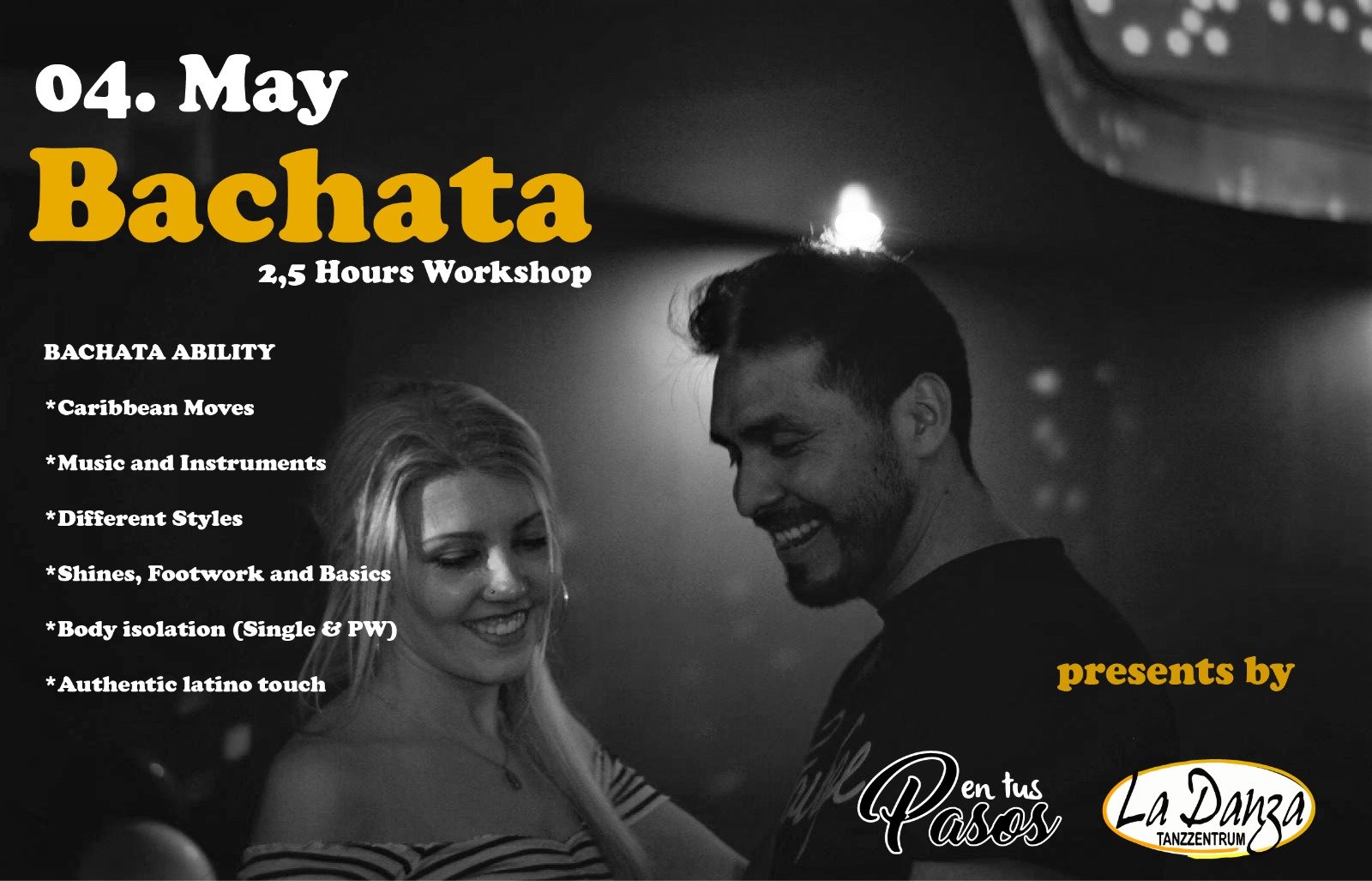 Bachata Workshop Level A1 2 - Noch Plätze für Männer frei