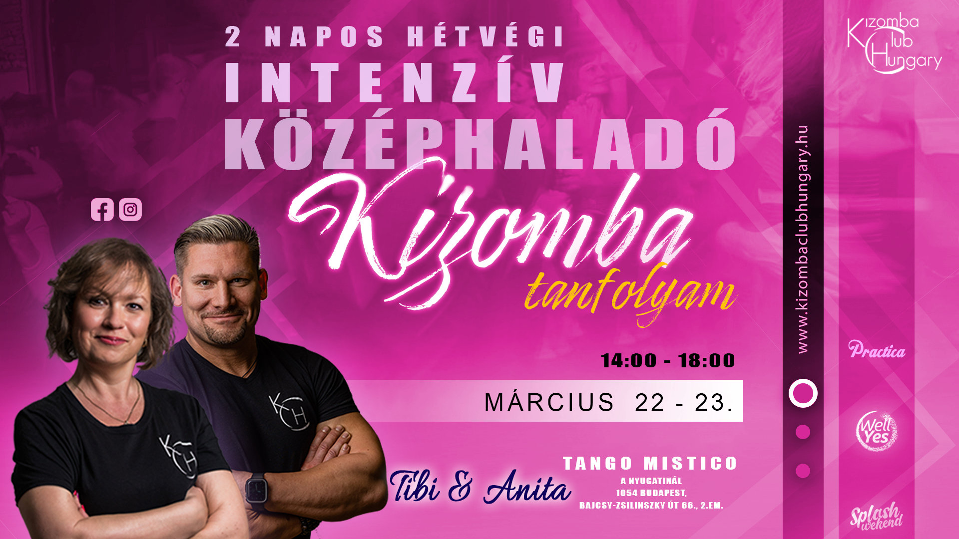 Hétvégi intenzív középhaladó Kizomba tanfolyam (KCH) - Tibi&Anita