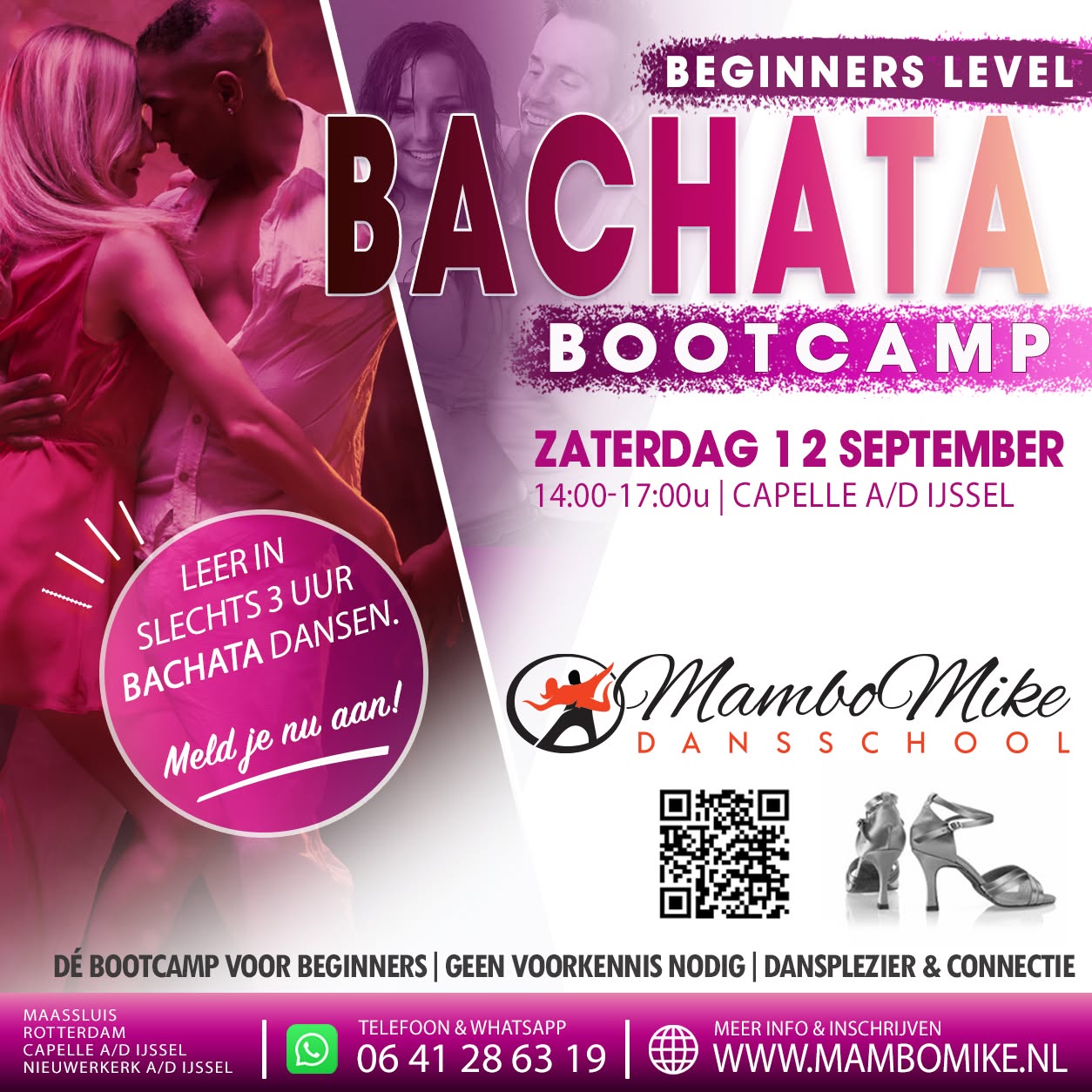 Bachata Beginners Bootcamp - zaterdag 12 september 2026