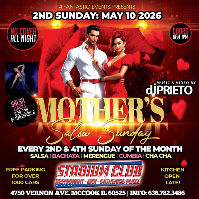 Mother’s Day Salsa Sunday @ The Stadium Club ✨💐💃🕺