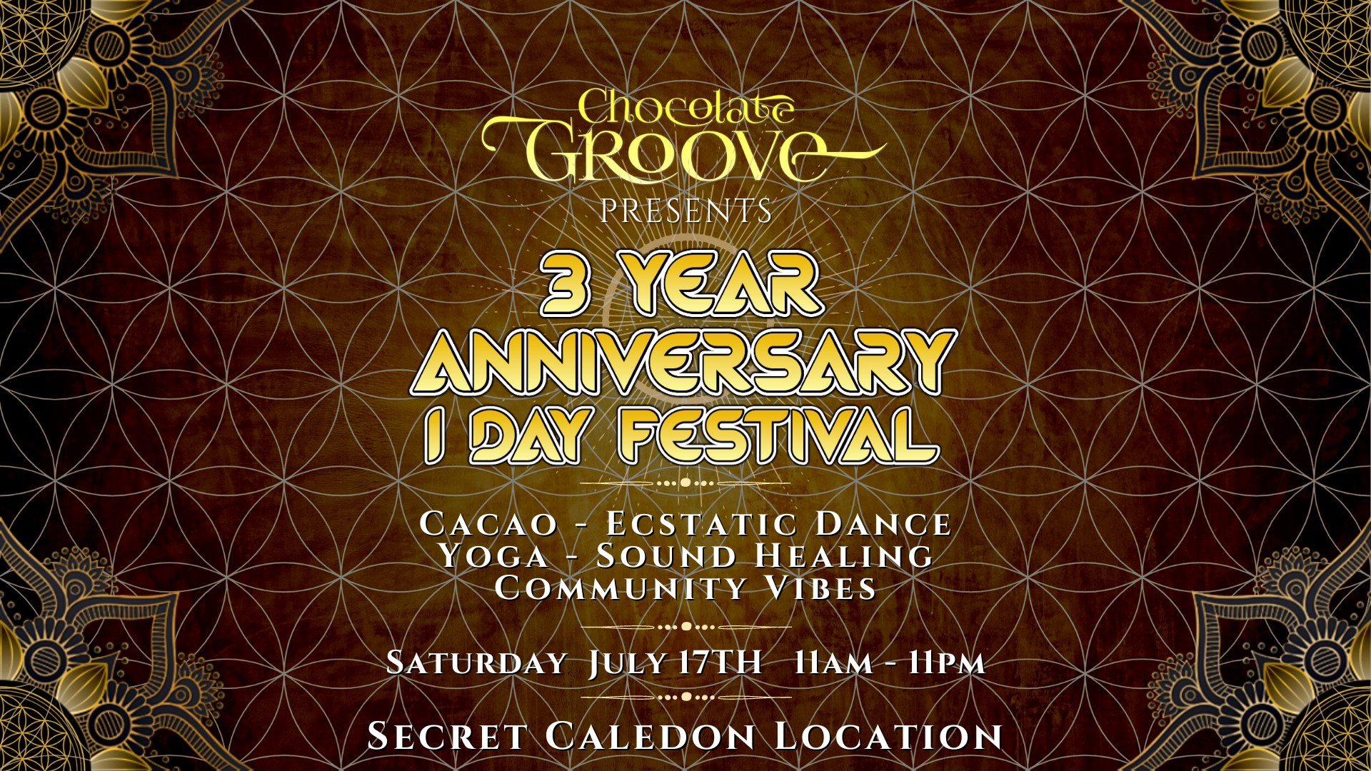 Chocolate Groove 3 Year Anniversary 1 day Festival