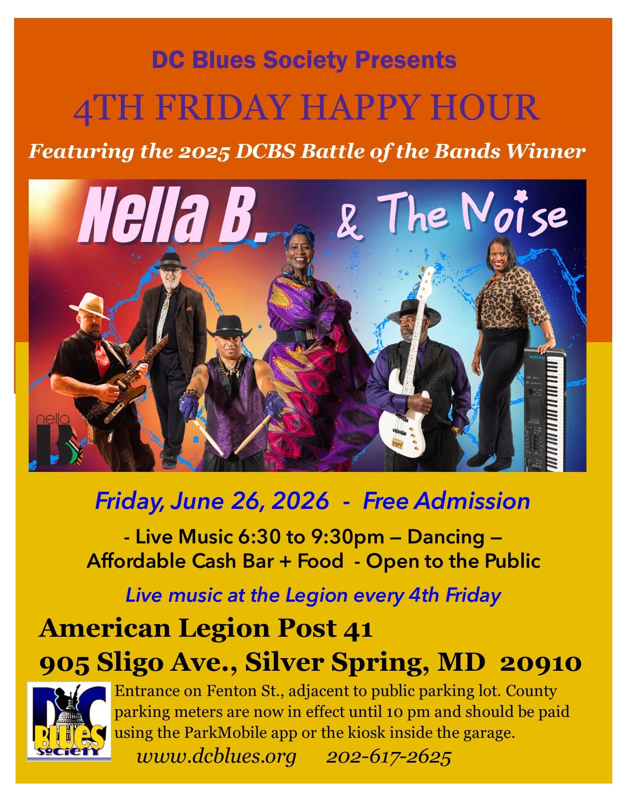 DCBS 4th Friday Happy Hour ☆ Nella B. & The Noise