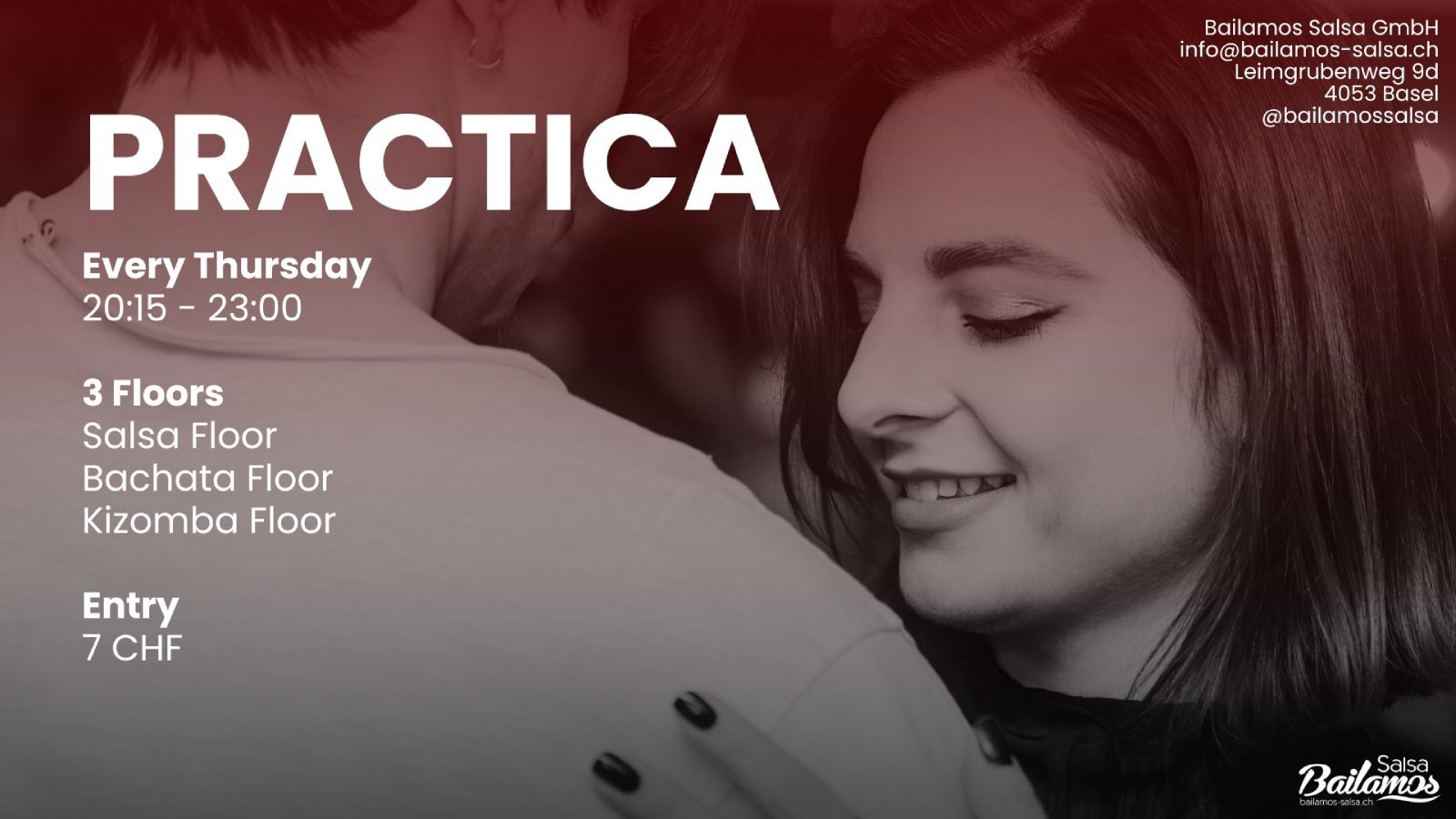 Deine wöchentliche Salsa, Bachata & Kizomba Practica in Basel!