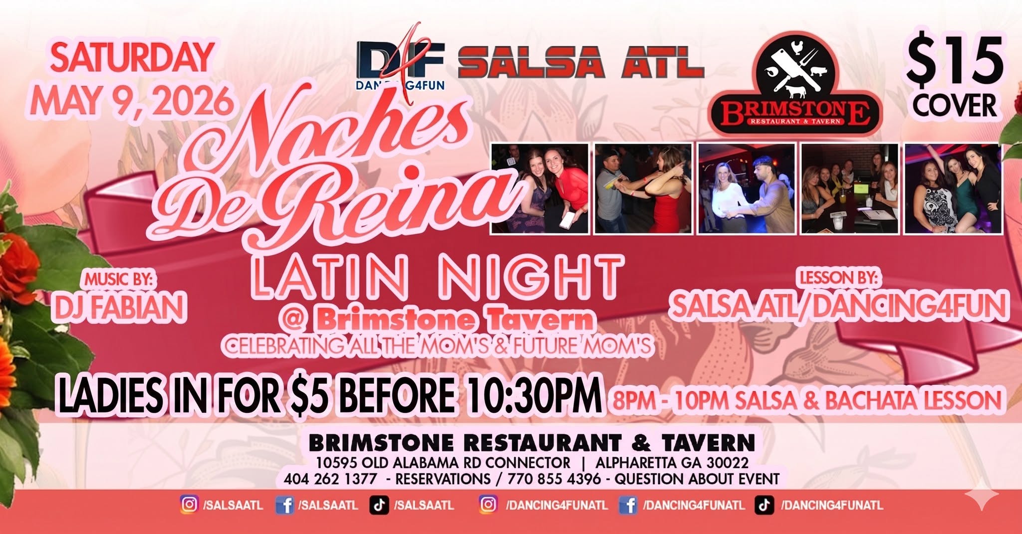 Noches De Reina Tropical Latin Night ATL @ Brimstone Tavern Ladies in for $5 b4 10:30pm