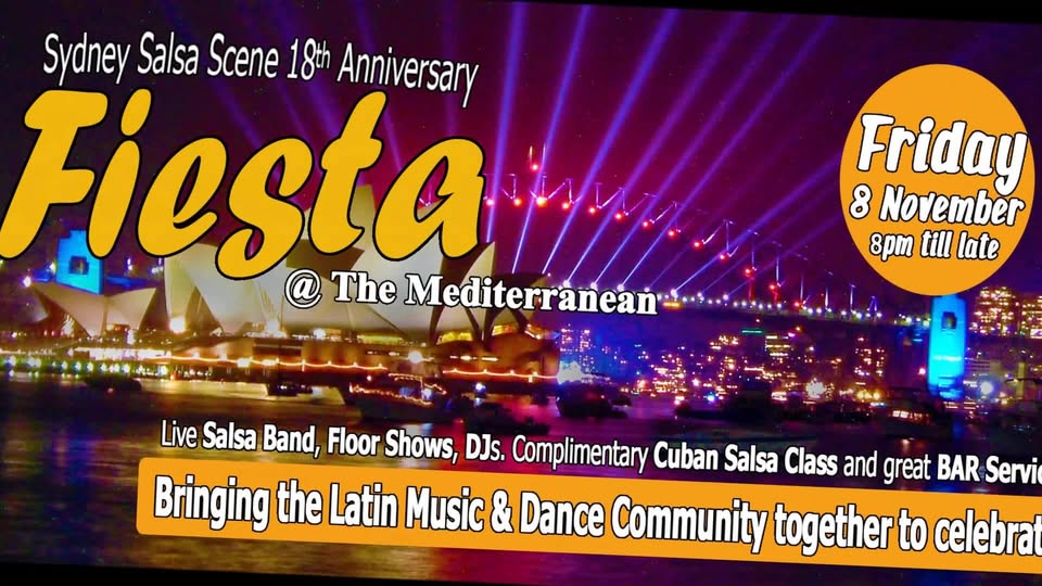 Fiesta SydneySalsaScene 18th Anniversary - Friday 8 November