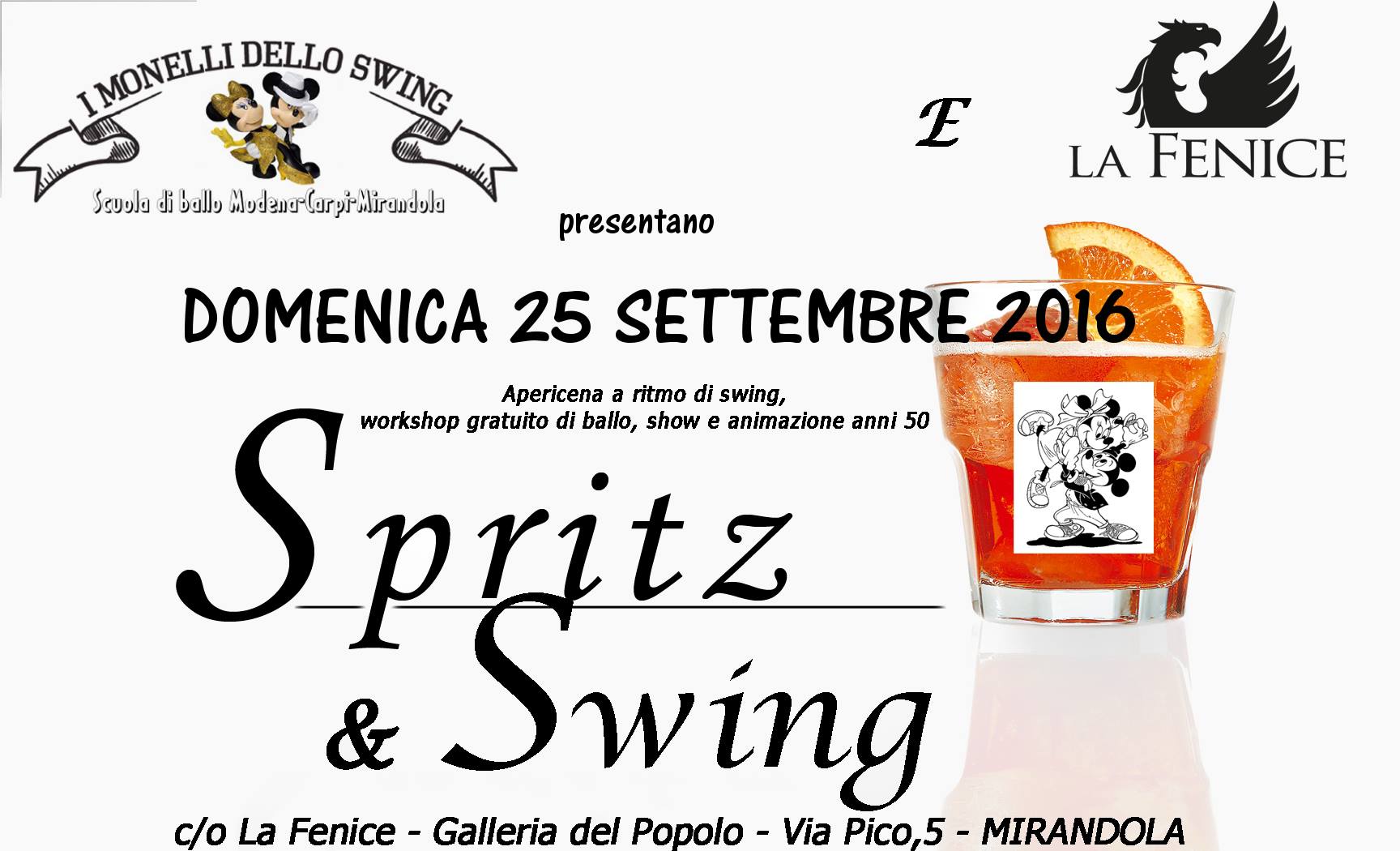 Spritz & SWING at La Fenice Mirandola